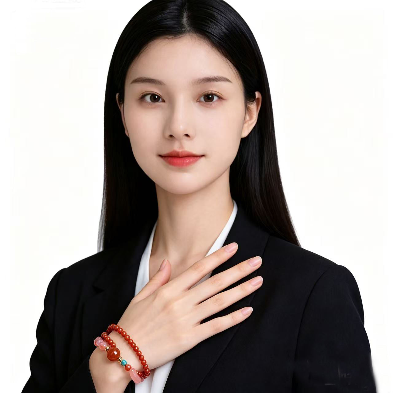 Auspicious Red Jade Adornments